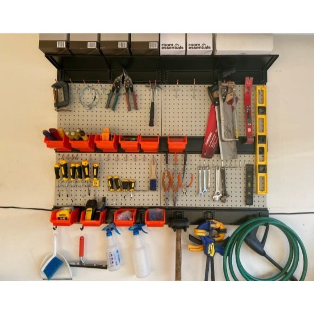 Pegboard Wall Organizer, 48X 36 inch Garage Storage Pegboard with Hook